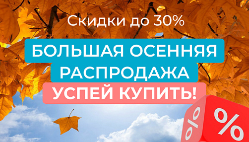 Большая осенняя распродажа - Скидки до 30%